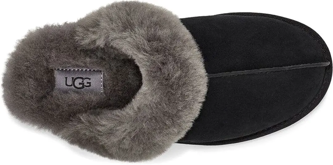 UGG W Scuffette II Dames Sloffen - 37 - Zwart/Grijs