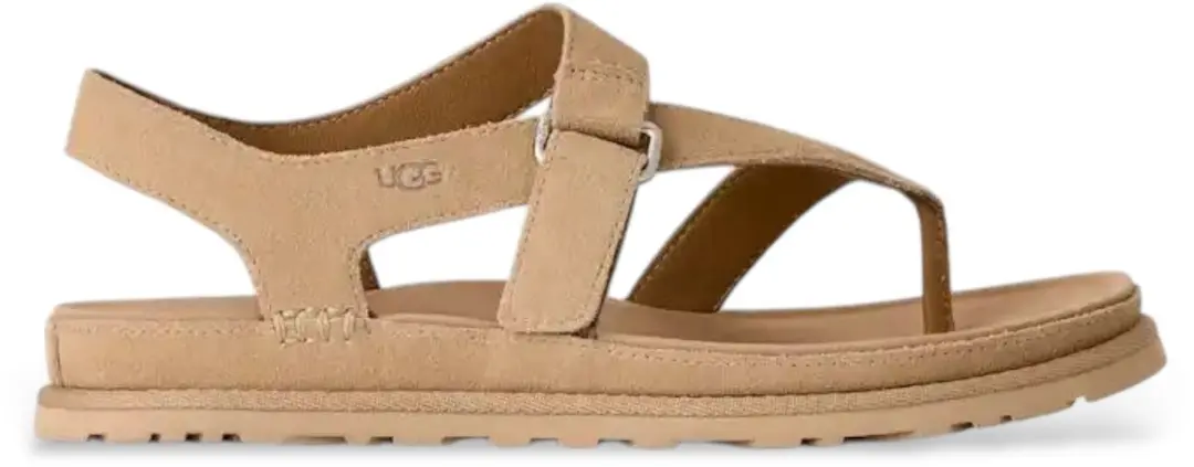 UGG GoldenGaze teen post beige leren sandalen