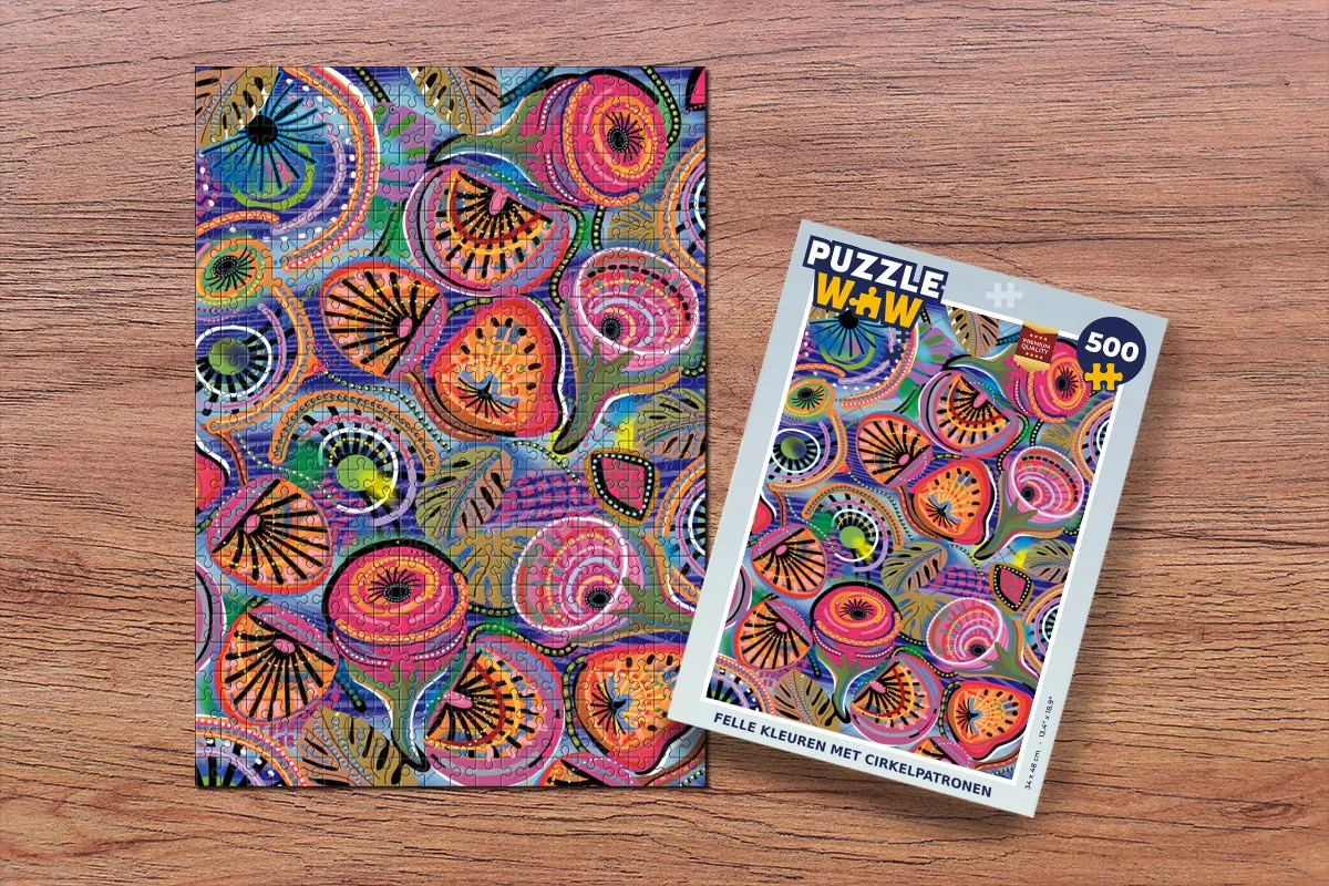 PuzzleWow Figuren Legpuzzel 500 Stuks - Multicolor