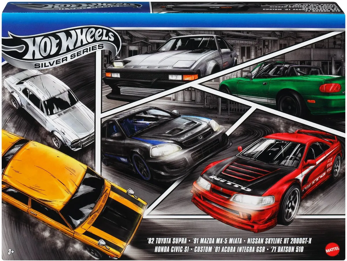 Hot Wheels Japanse Voertuigen Set 1:64 - 6 Stuks - Meerkleurig - afbeelding 6 van 6