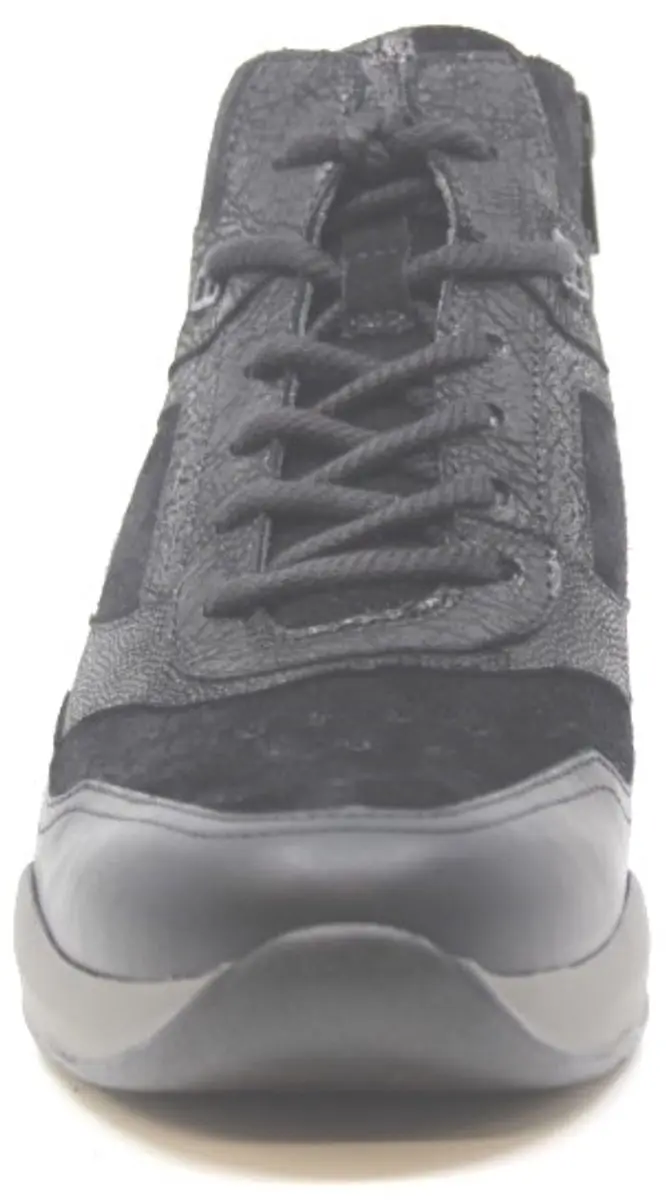 Durea 9778 Dames Veterboots - Zwart - Maat 39