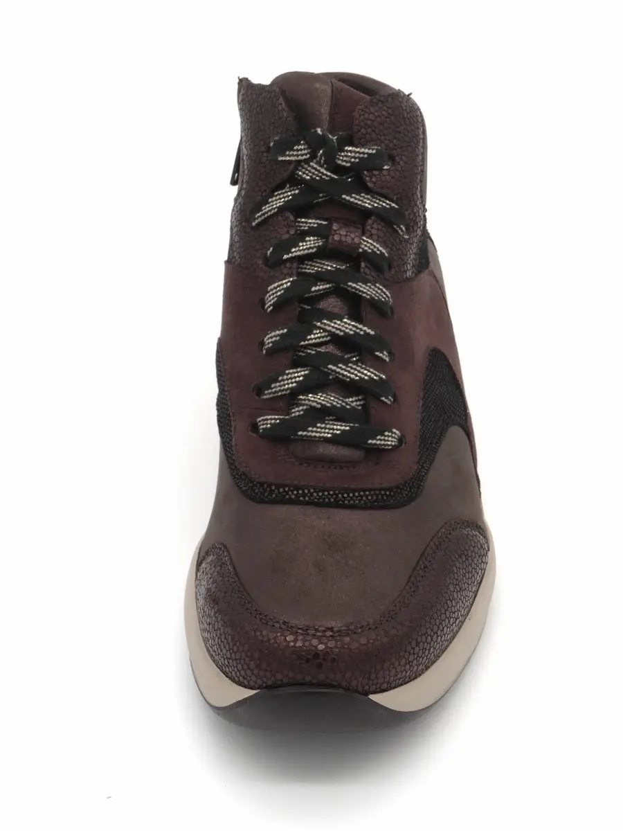 Durea Flex Dames Veterboot 9835-605-2365 - Bruin - Maat 42