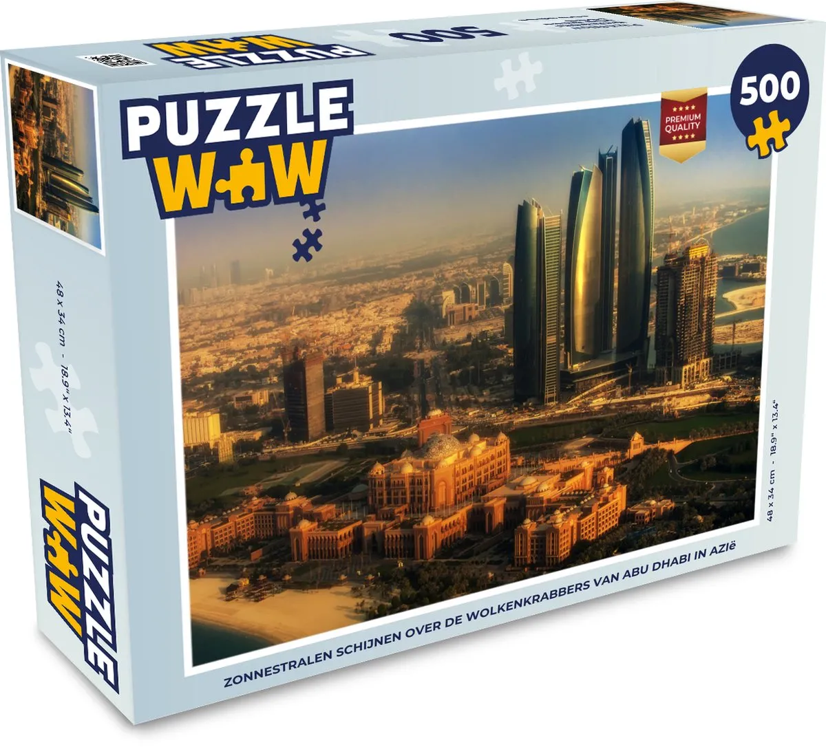 PuzzleWow Legpuzzel Zonnestralen Abu Dhabi 500 Stuks - Multicolor