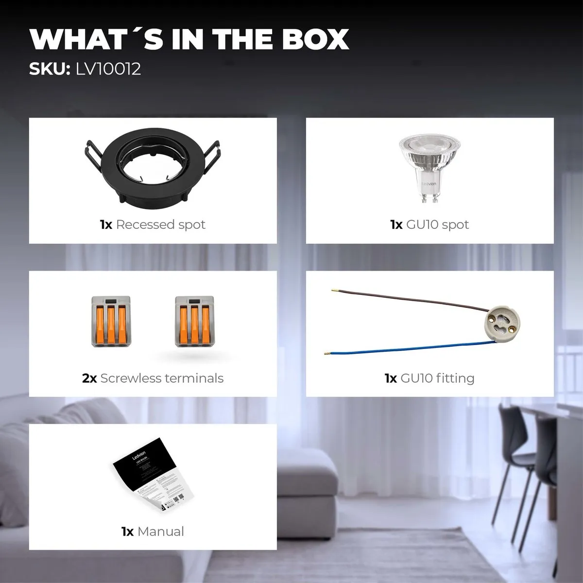 Ledvion SMART LED Inbouwspot Amsterdam 4.9W - Zwart