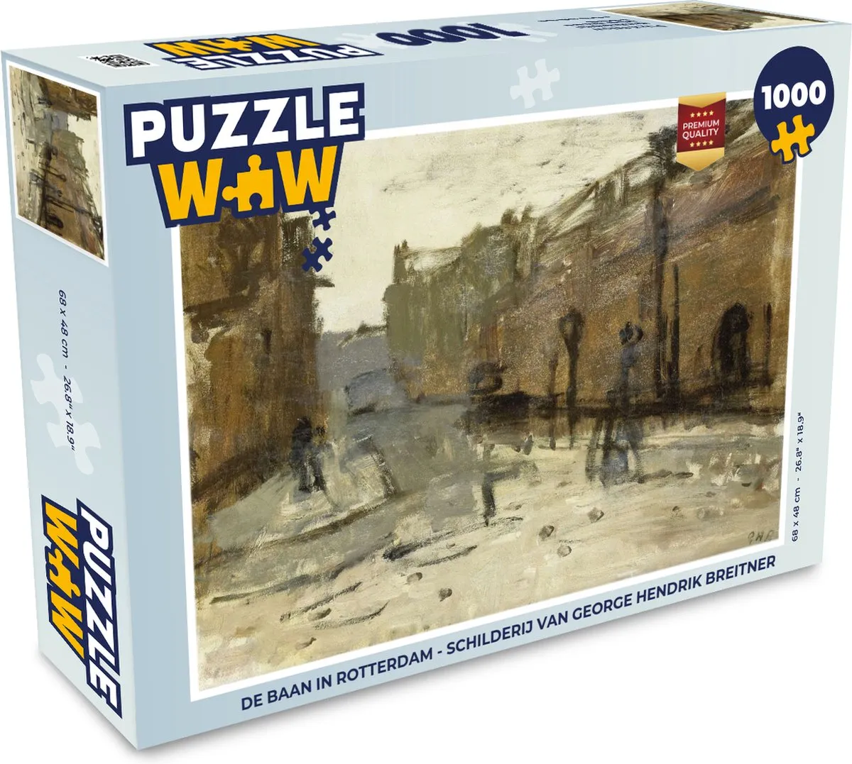 PuzzleWow Legpuzzel De Baan in Rotterdam - George Hendrik Breitner 1000 Stuks - Multicolor