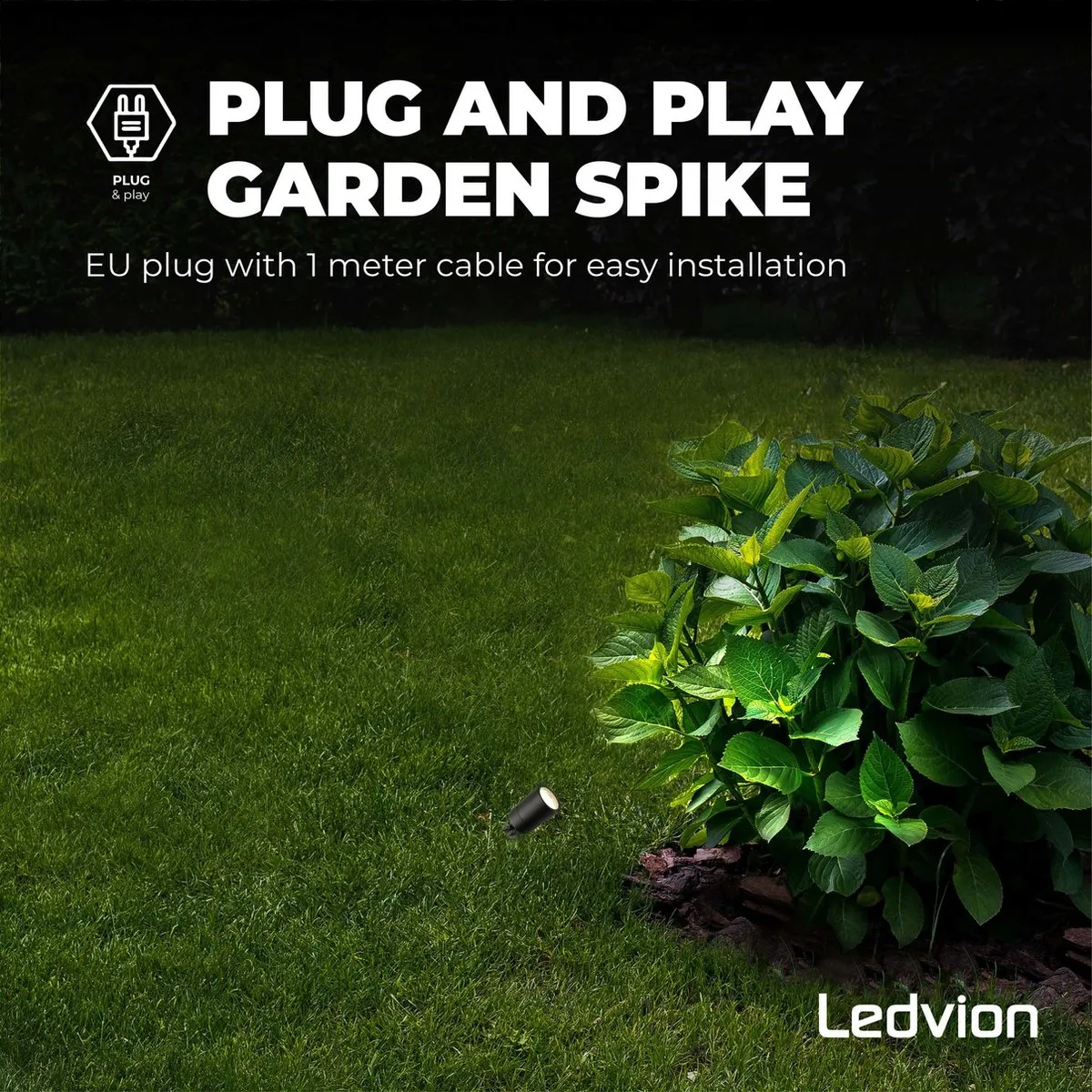 LEDVION 6x LED Prikspots 2700K - 5W - Zwart