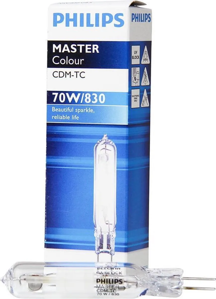 Philips Master Colour 20167615 Halogeenmetaaldamplamp 70W E39G6 - Helder