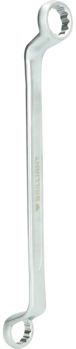 BRILLIANT TOOLS Dubbele ringsleutel gebogen 18 x 19 mm