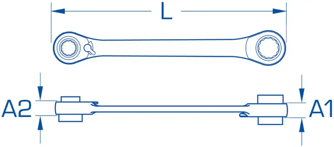 Brilliant Tools Ratelringsleutel dubbel 10x13/17x19mm