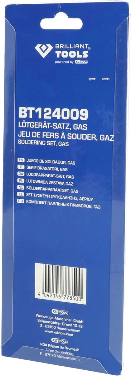 BRILLIANT TOOLS Soldeerset Gas 1W - Met opzetstukken