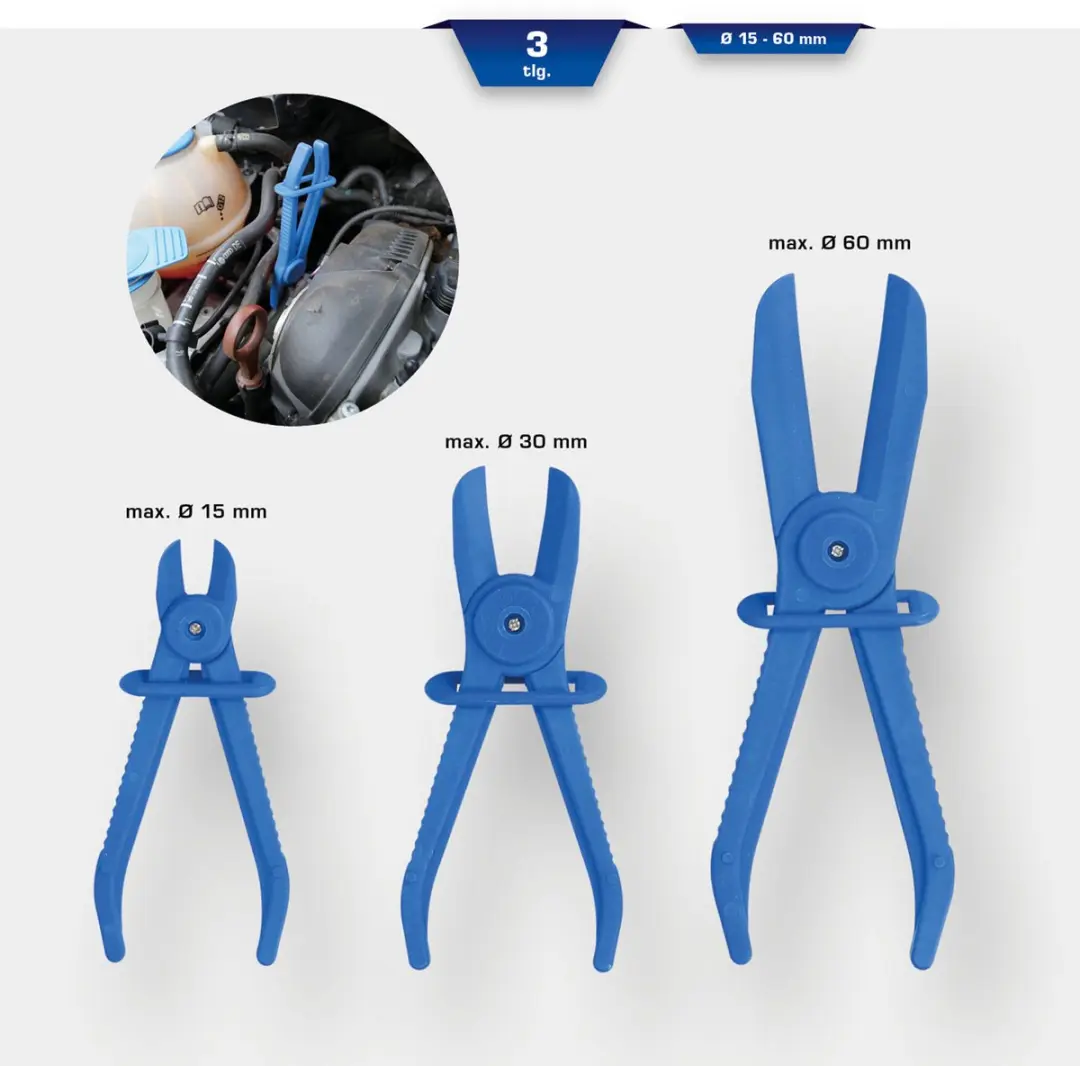 Brilliant Tools BT706103 Slangklemmenset - 3-delig Blauw