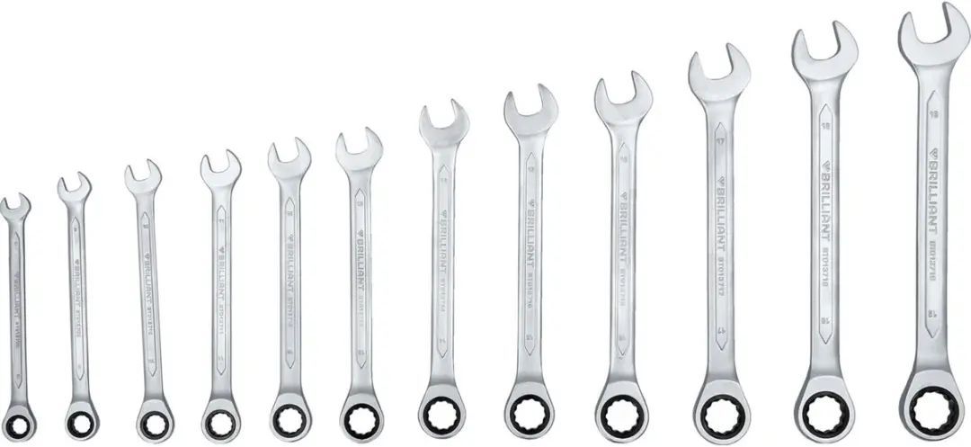 Brilliant Tools BT013112 Ringsleutel met ratelset - 8-53mm