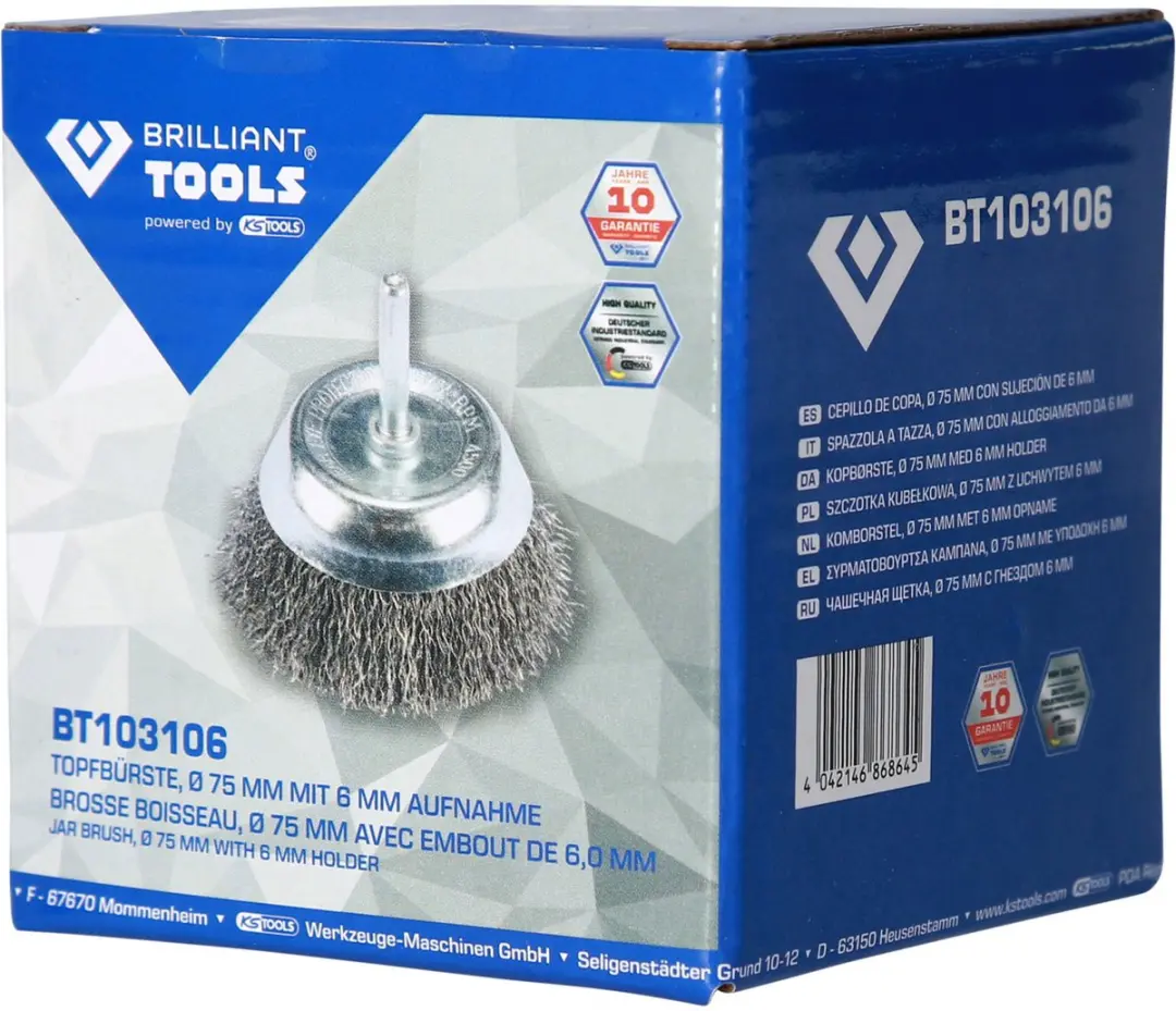 Brilliant Tools Bekerborstel Ø75mm BT103106