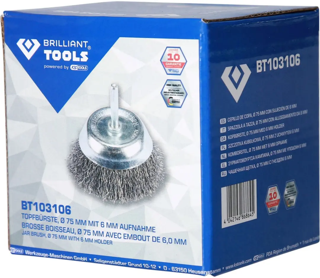 Brilliant Tools Bekerborstel Ø75mm BT103106