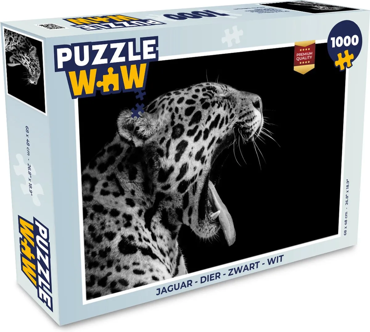 PuzzleWow Jaguar Legpuzzel 1000 Stuks - Multicolor
