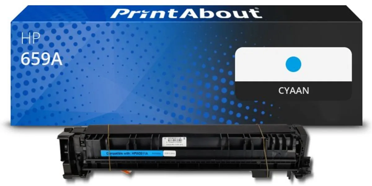 PrintAbout Huismerk HP 659A W2011A Toner Cyaan