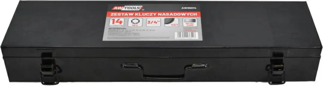 AWTOOLS AW39014 Dopsleutelset 14-delig 3/4" - CrV Staal