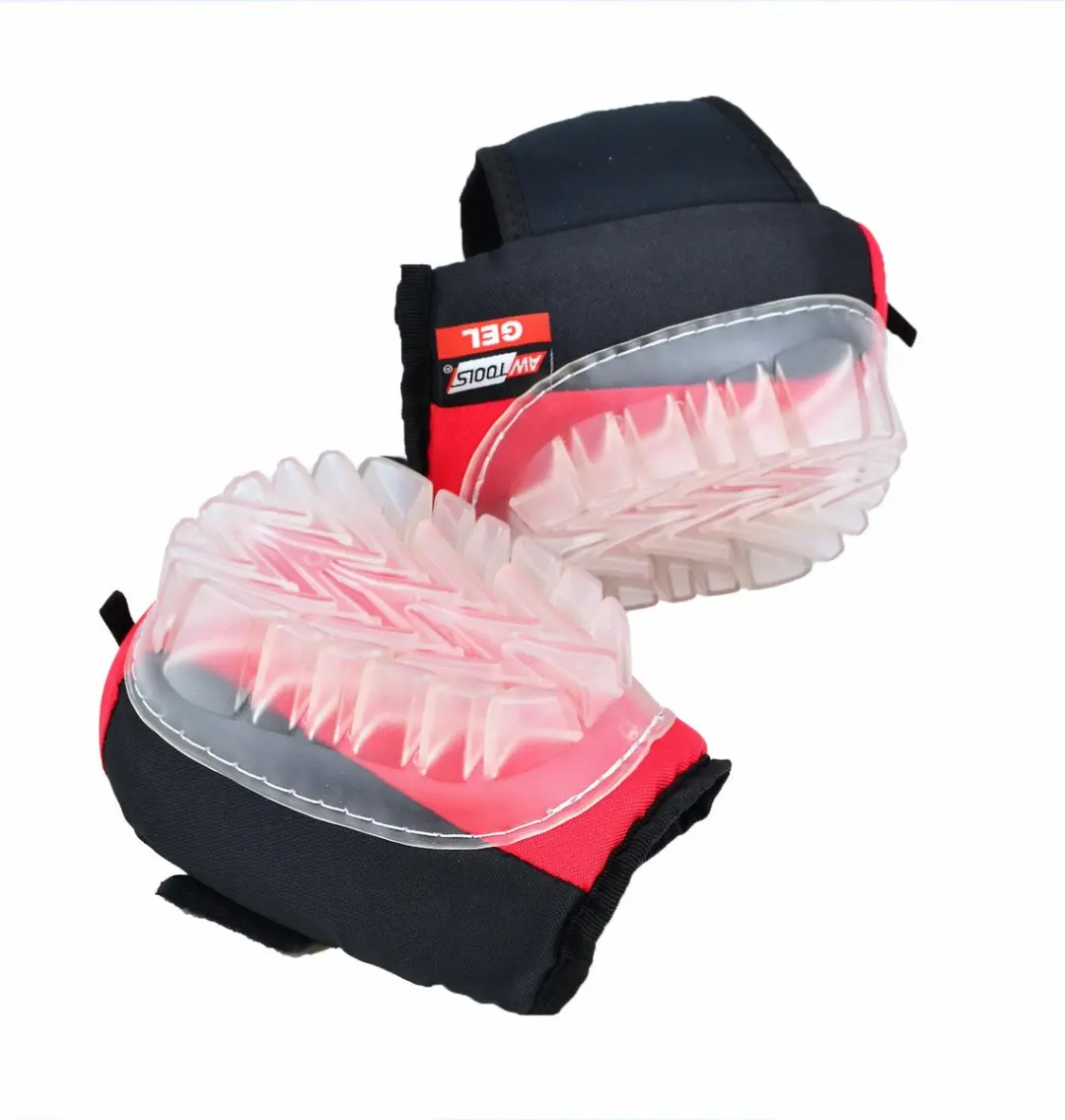 AWTOOLS Comfort+ Gel Kniebeschermers - 2 Stuks - Zwart/Rood
