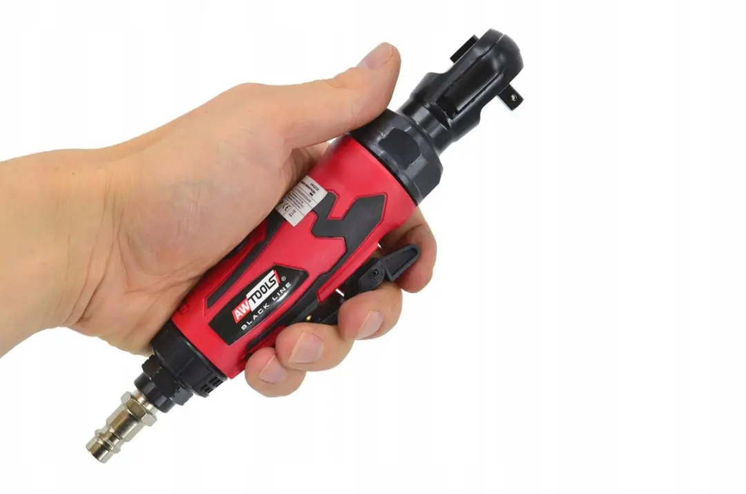 AWTOOLS Mini Pneumatische Ratel AW10330 1/4" - Rood/Zwart