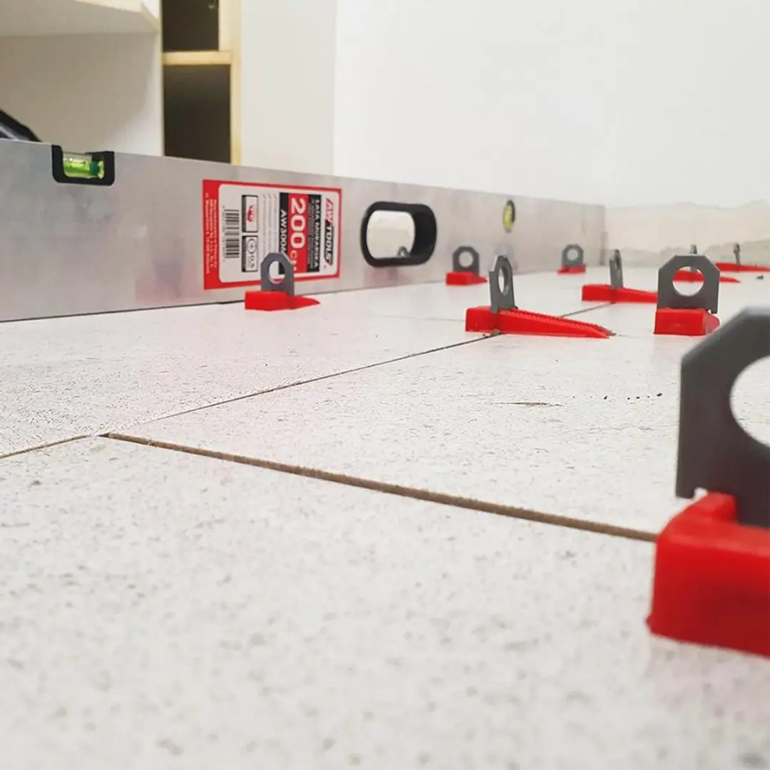 AWTOOLS Standaard Tegel Leveling Systeem AW30370 - 400 Klips - Wit