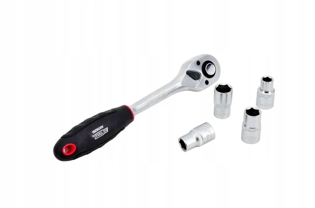 AWTOOLS Ratelsleutel 1/2" AW20623 - Rood/Zilver/Zwart