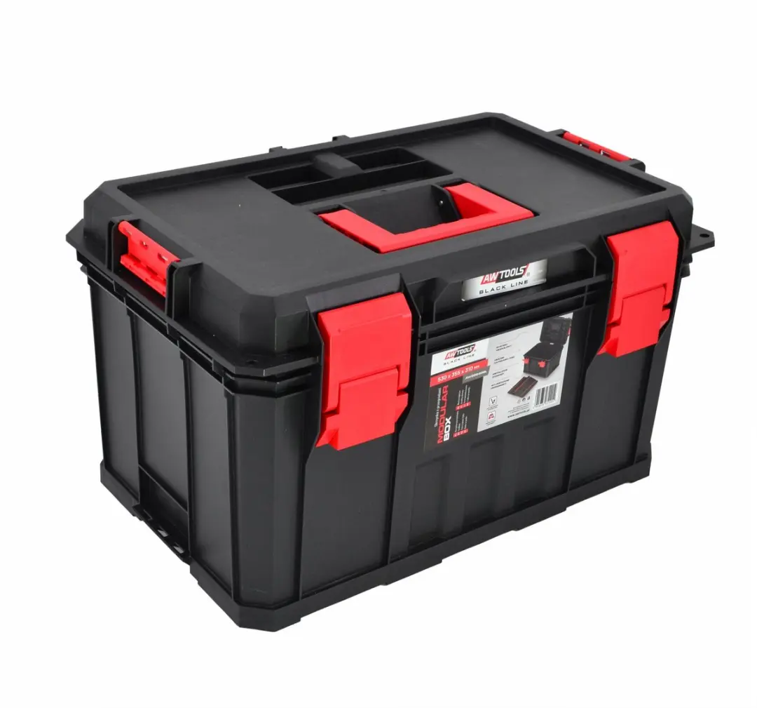 AWTOOLS Modular AW30540BL Gereedschapskoffer - 530x355x310mm - Zwart/Blauw