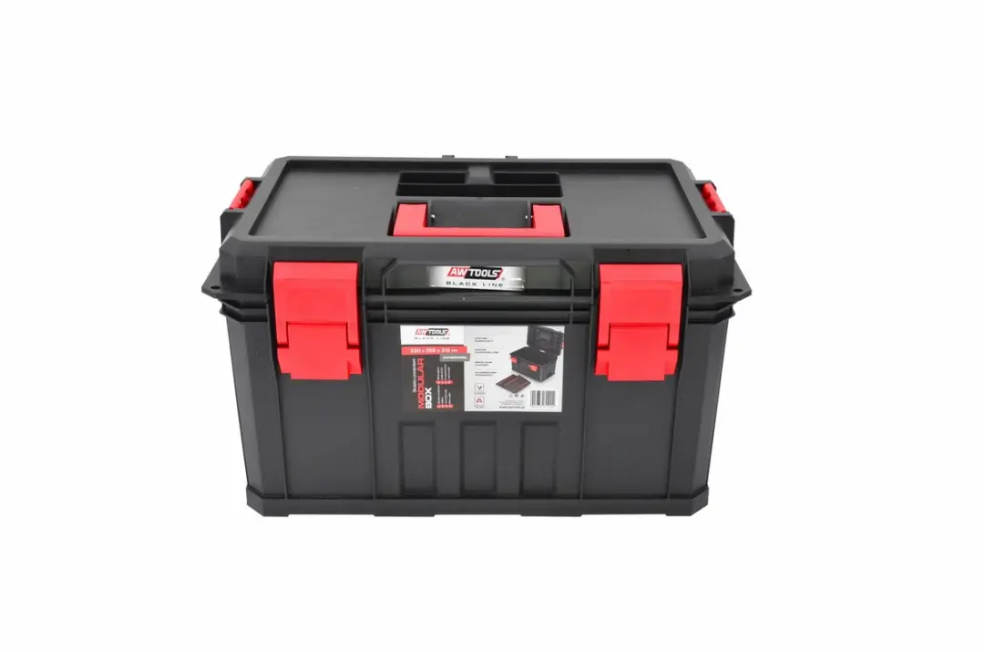 AWTOOLS Modular AW30540BL Gereedschapskoffer - 530x355x310mm - Zwart/Blauw