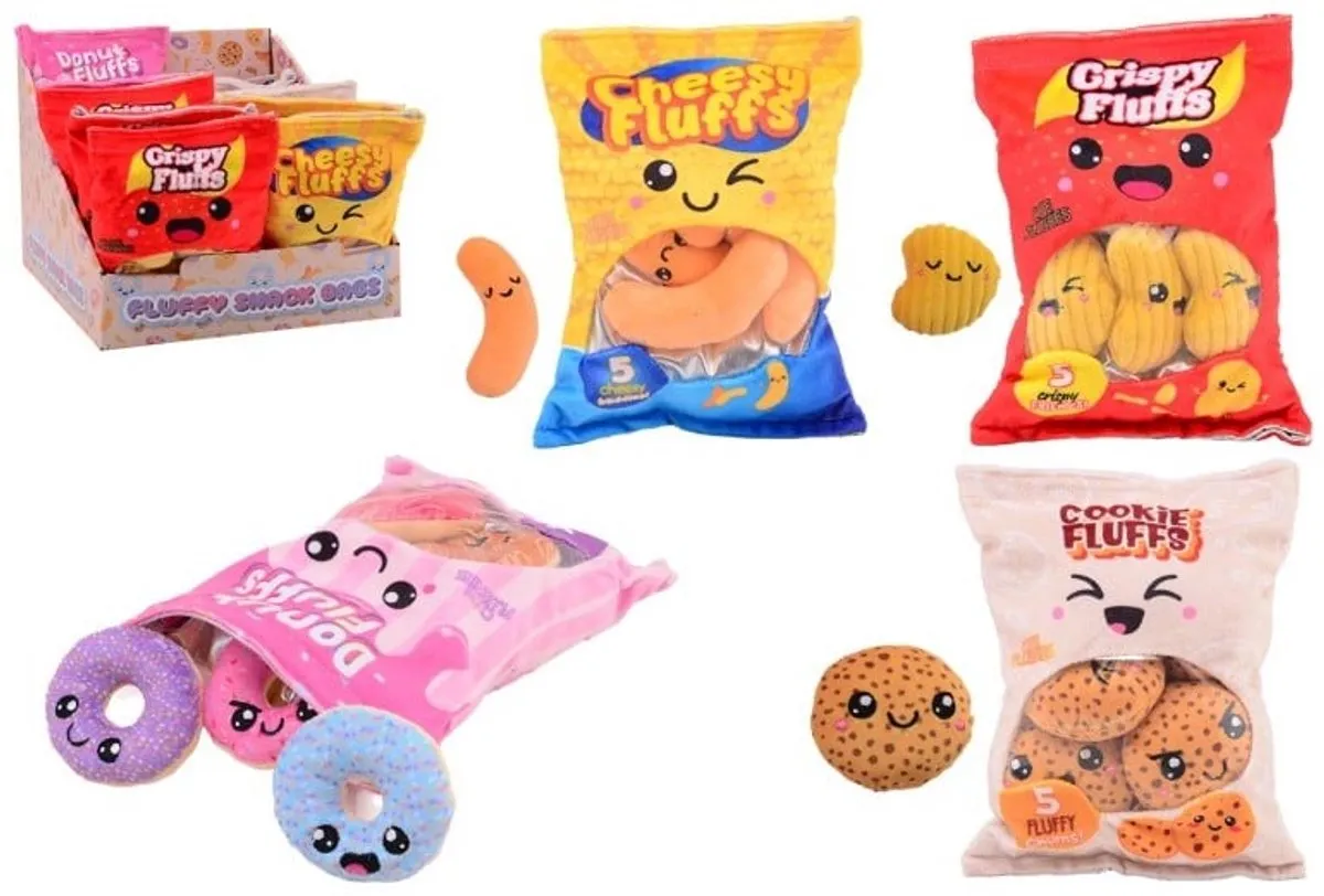 Topknuffels Snack Zakje Pluche Kaas Chips - 5 Stuks