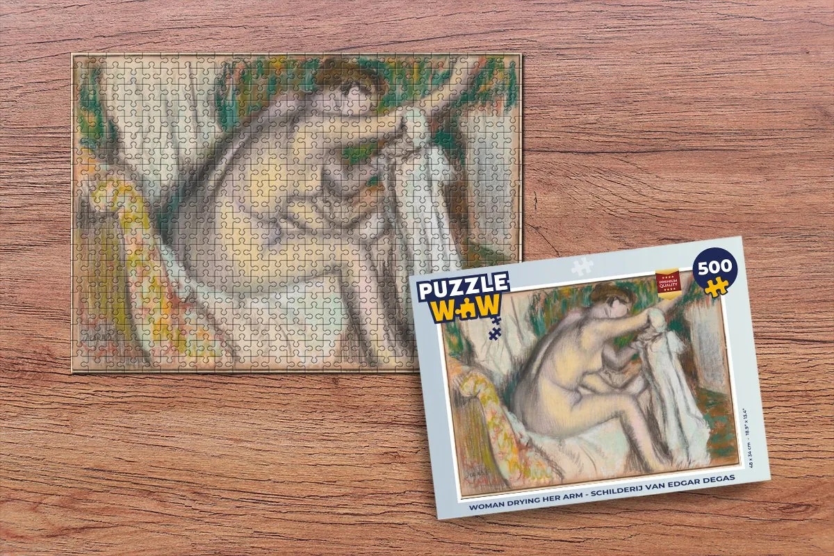 PuzzleWow Legpuzzel Degas Vrouw Droogt Haar Arm 500 Stuks - Multicolor