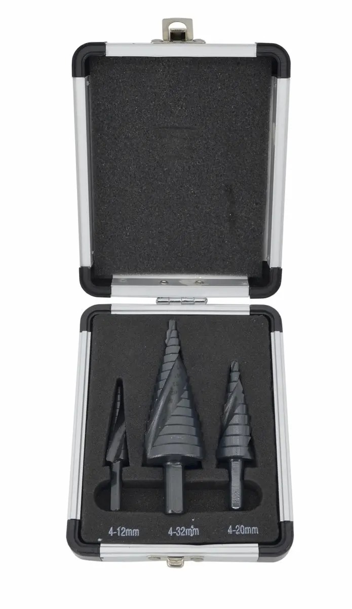 AWTOOLS Spiralend Stapelboor Set 3-delig 4-39mm HSS AICrN Coating