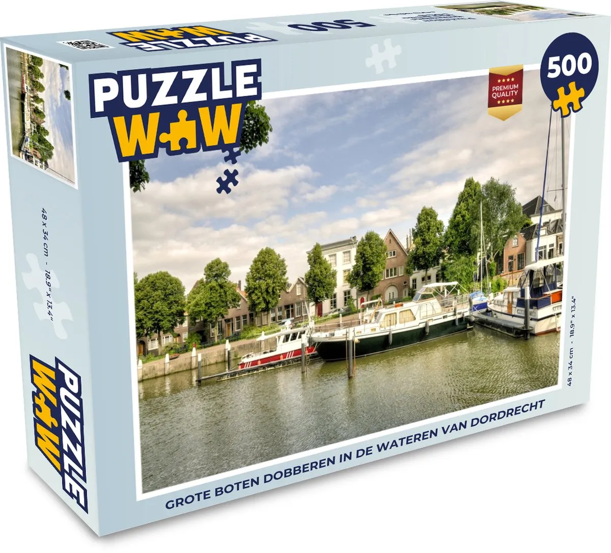 PuzzleWow Boot Haven Legpuzzel 500 Stuks - Multicolor