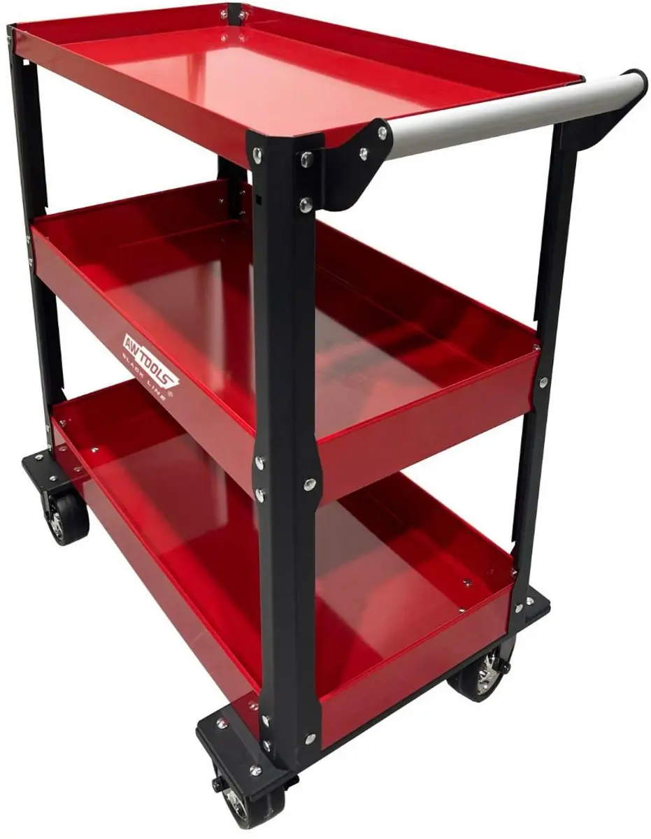 AWTOOLS AW15091BL Gereedschapskar Metaal - 3 Niveaus - 100kg