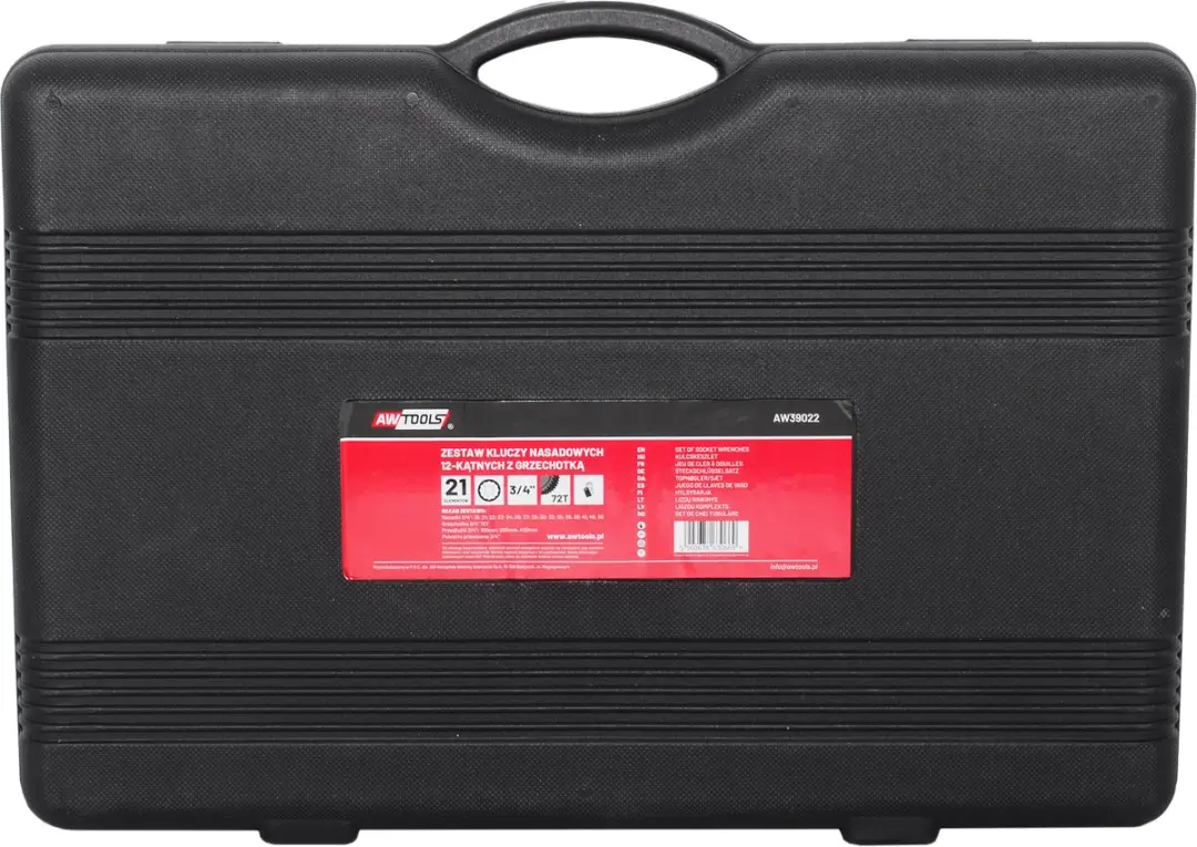 Awtools AW39022 Dopsleutelset - 3/4" - 12-kant - 21-delig - afbeelding 3 van 4