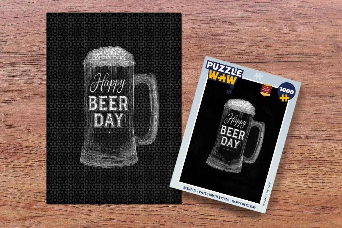 PuzzleWow Bierpul Legpuzzel 1000 Stuks - Happy Beer Day