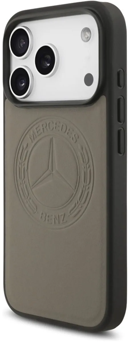 Mercedes-Benz Backcase Hoesje iPhone 17 Pro - Effen Taupe - Leer - afbeelding 5 van 6