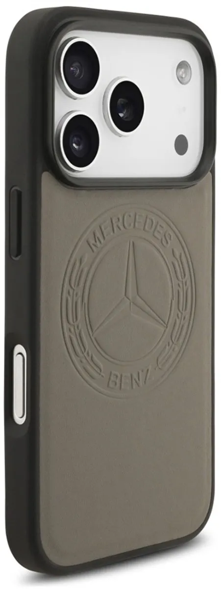 Mercedes-Benz Backcase Hoesje iPhone 17 Pro - Effen Taupe - Leer - afbeelding 3 van 6