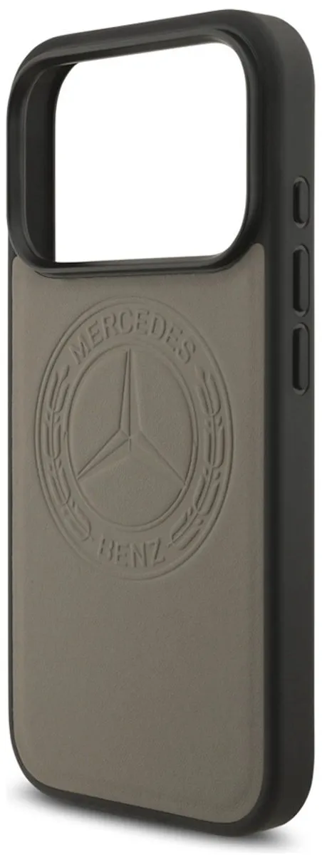 Mercedes-Benz Backcase Hoesje iPhone 17 Pro - Effen Taupe - Leer - afbeelding 4 van 6