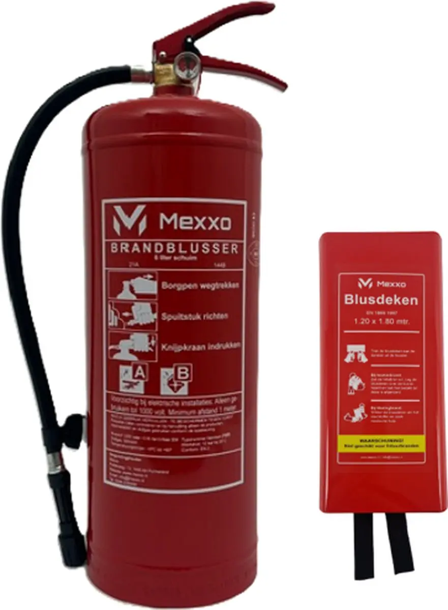Schuimblusser 6 liter AB & Blusdeken 120 x 180cm