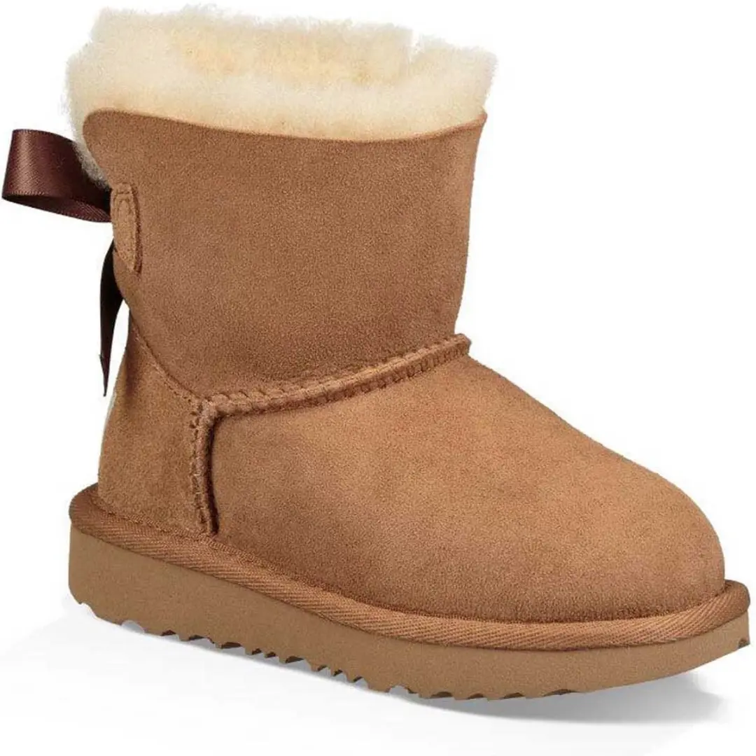UGG T Mini Bailey Bow II Kinderlaarzen - Cognac - Maat 23,5