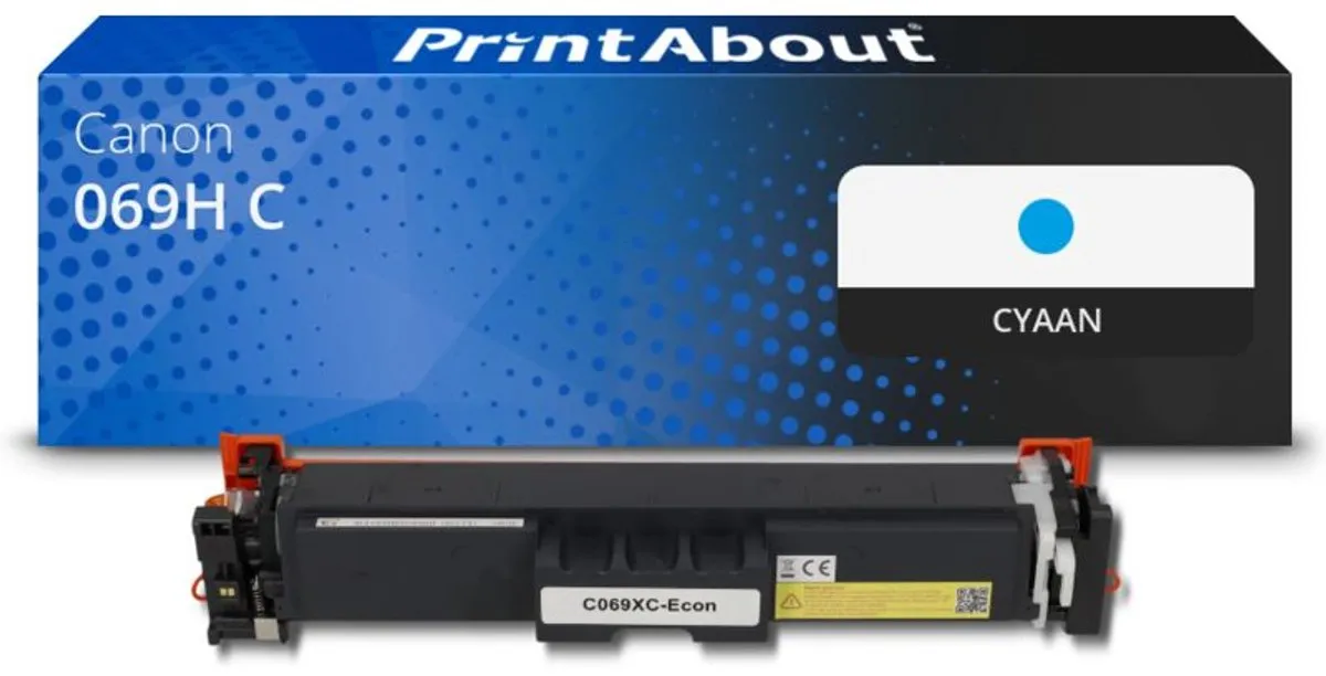 PrintAbout Canon 069H C Toner Cyaan - 6.000 Stuks