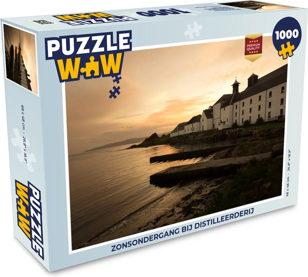 PuzzleWow Zonsondergang bij Distilleerderij Legpuzzel 1000 Stuks - Multicolor
