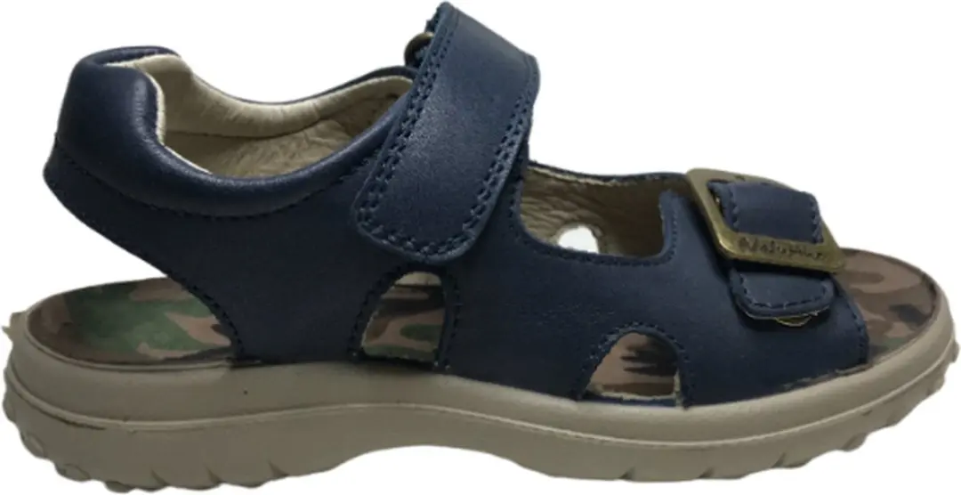 Naturino velcro gesp effen lederen sandalen Land navy mt 25
