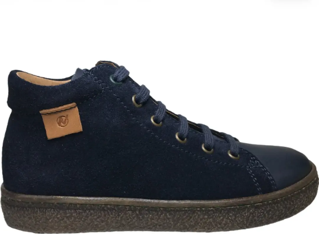 naturino mt 33 veter/rits hoge lederen sneakers Albus navy