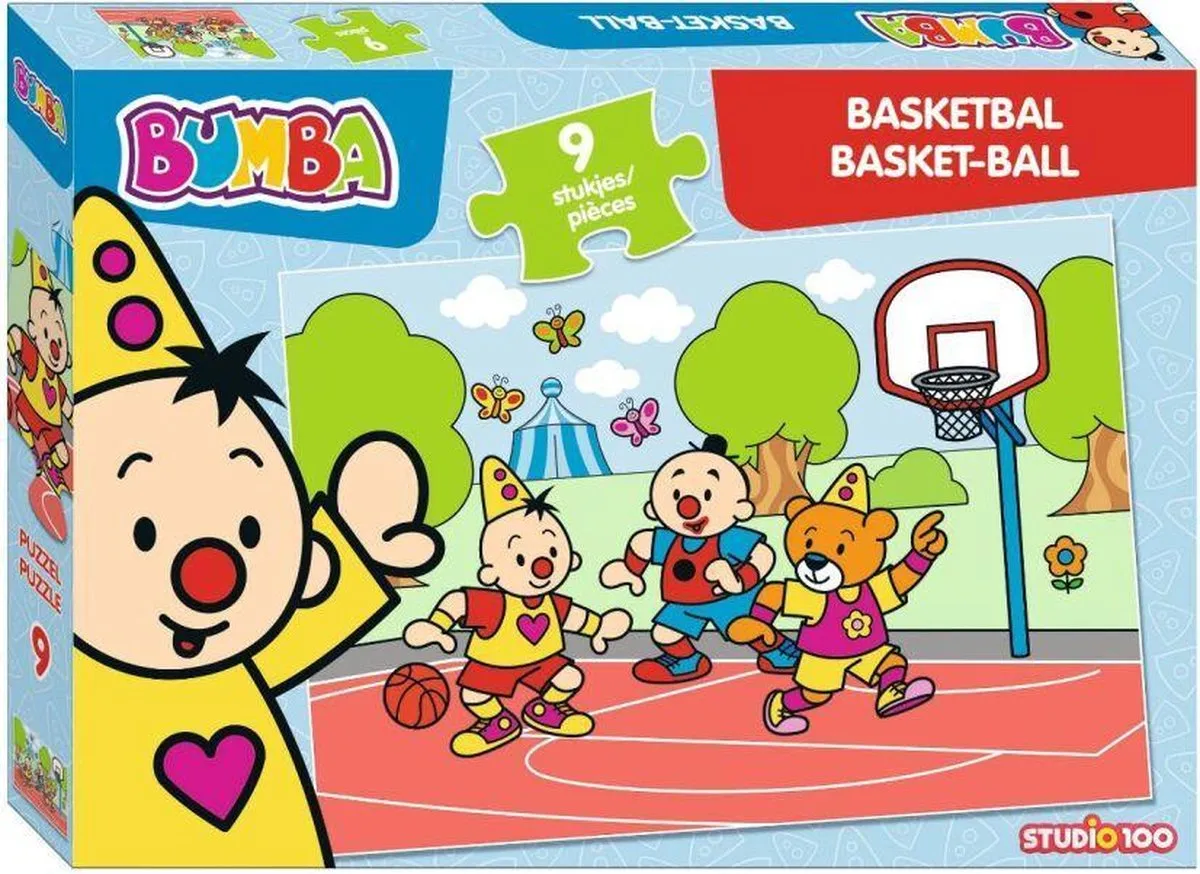 Studio 100 Legpuzzel Bumba Basketbal 32x22cm - 9 Stuks