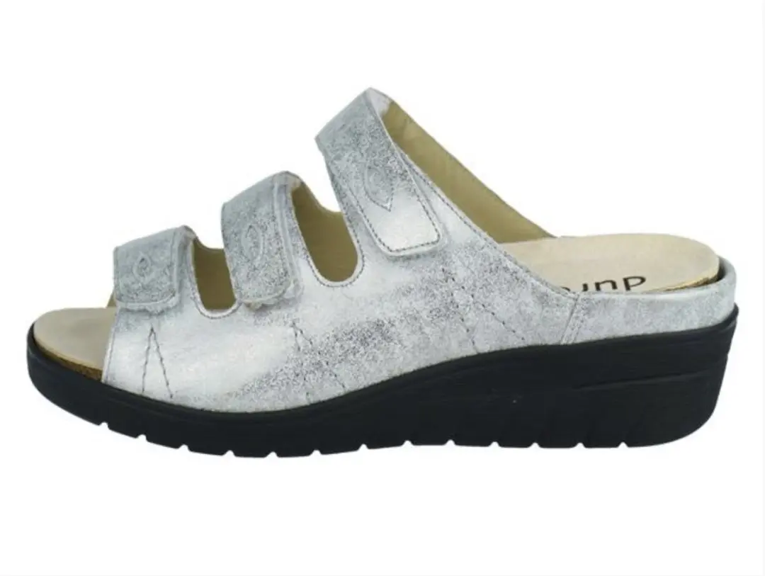Durea Slippers 7369 047 6683 Slides - Grijs Metallic