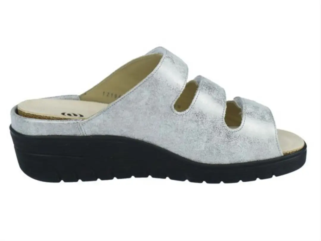 Durea Slippers 7369 047 6683 Slides - Grijs Metallic