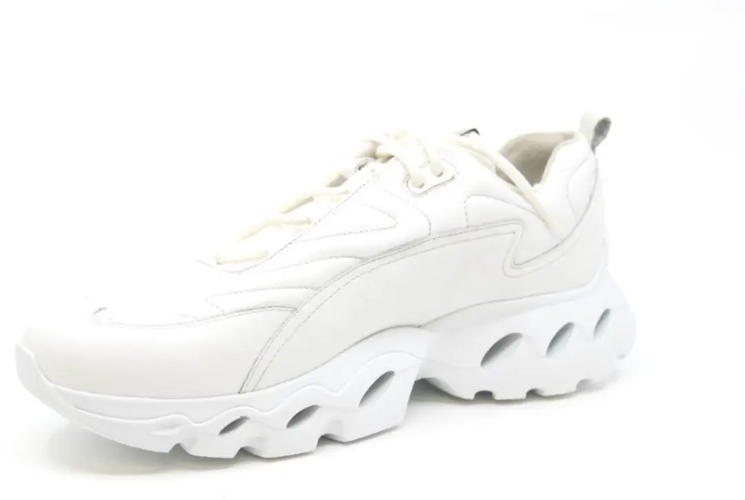 Durea 6311 H Lage Sneakers - Wit/Beige - Maat 38