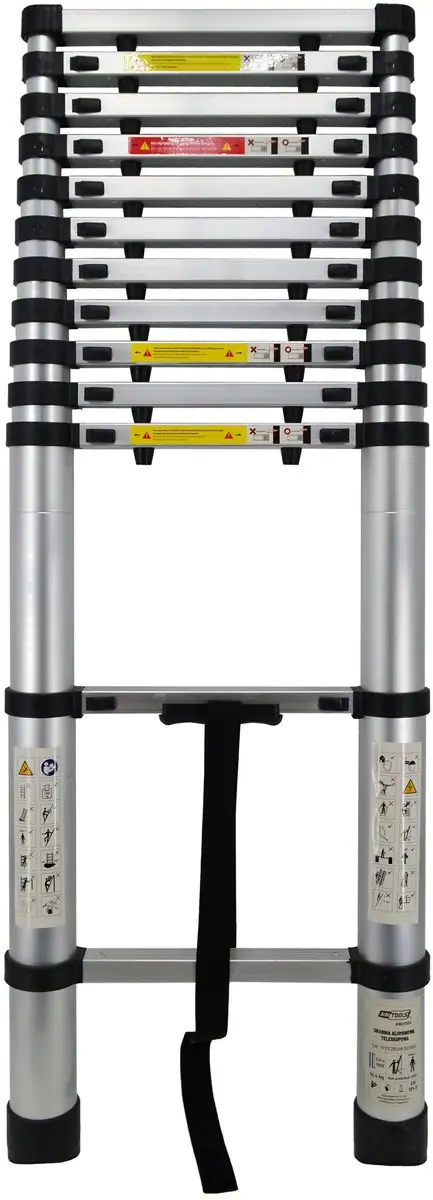 AWTOOLS AW23100 Telescoopladder 3,8m - 13 treden