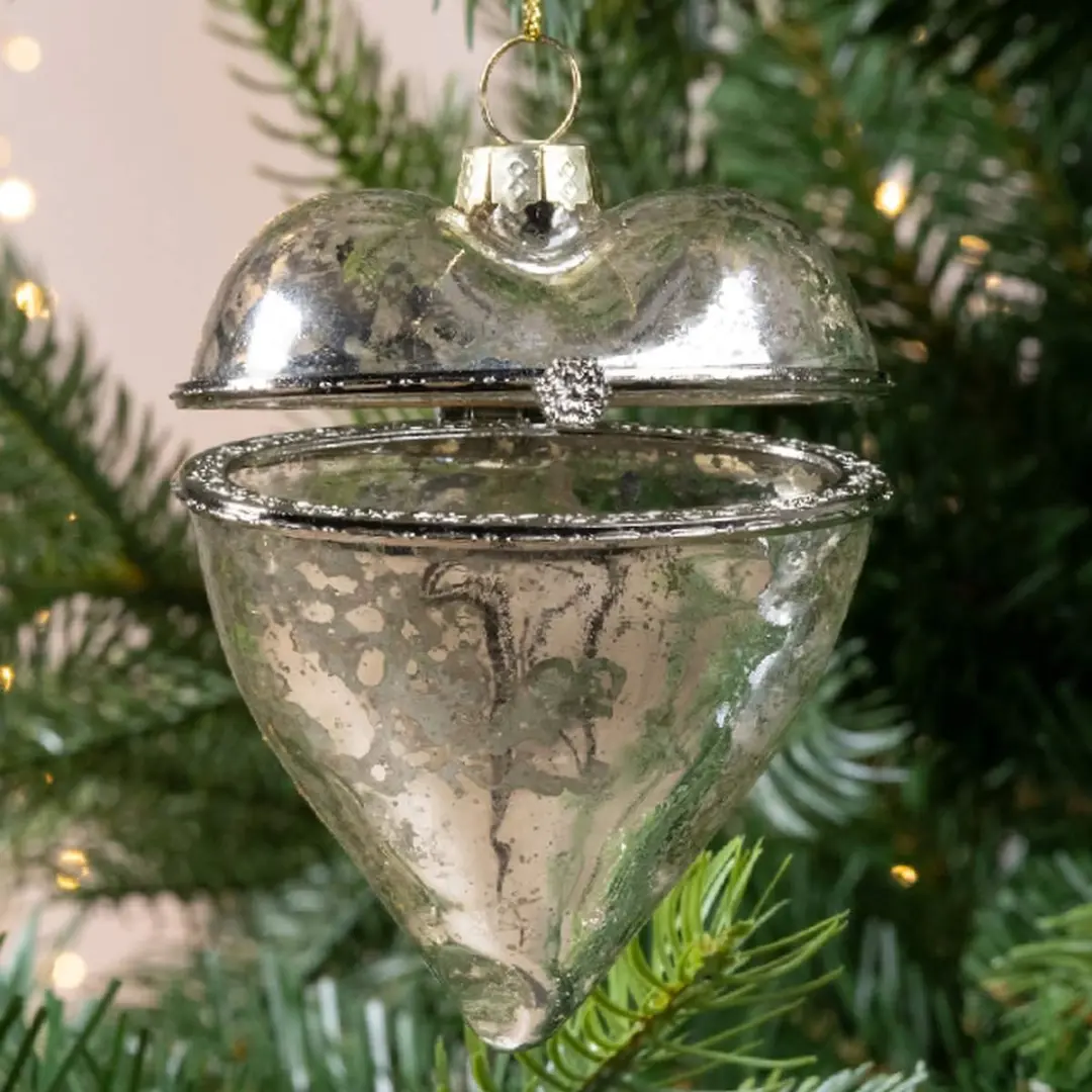 Decoris Glas L7H8cm - Zilver