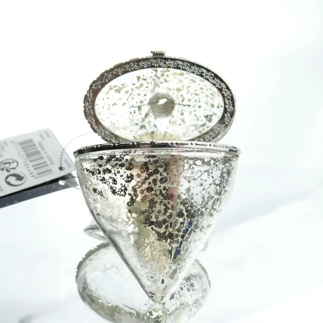 Decoris Glas L7H8cm - Zilver